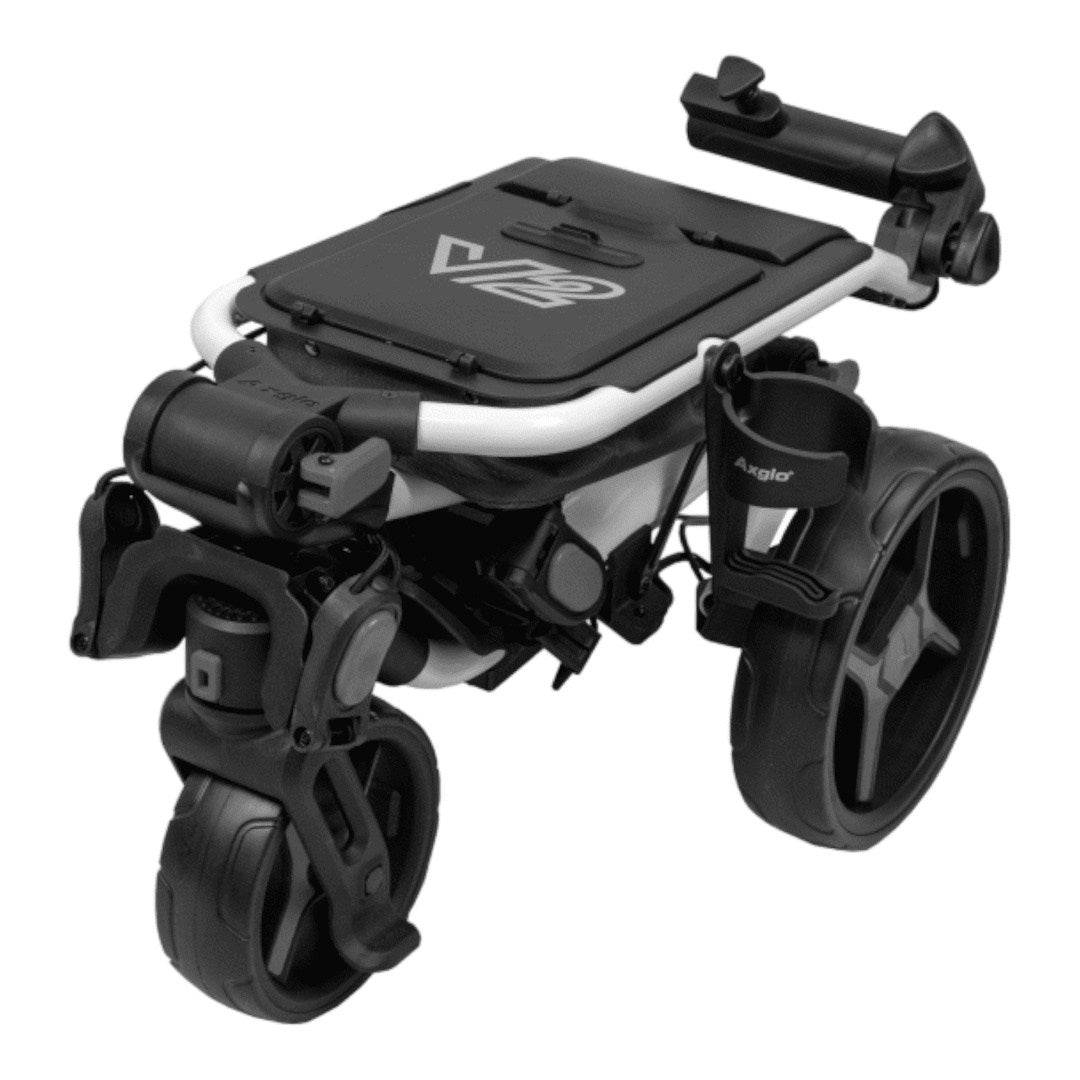Axglo Tri-360 V2 Golf Trolley | White/Grey – Image 2
