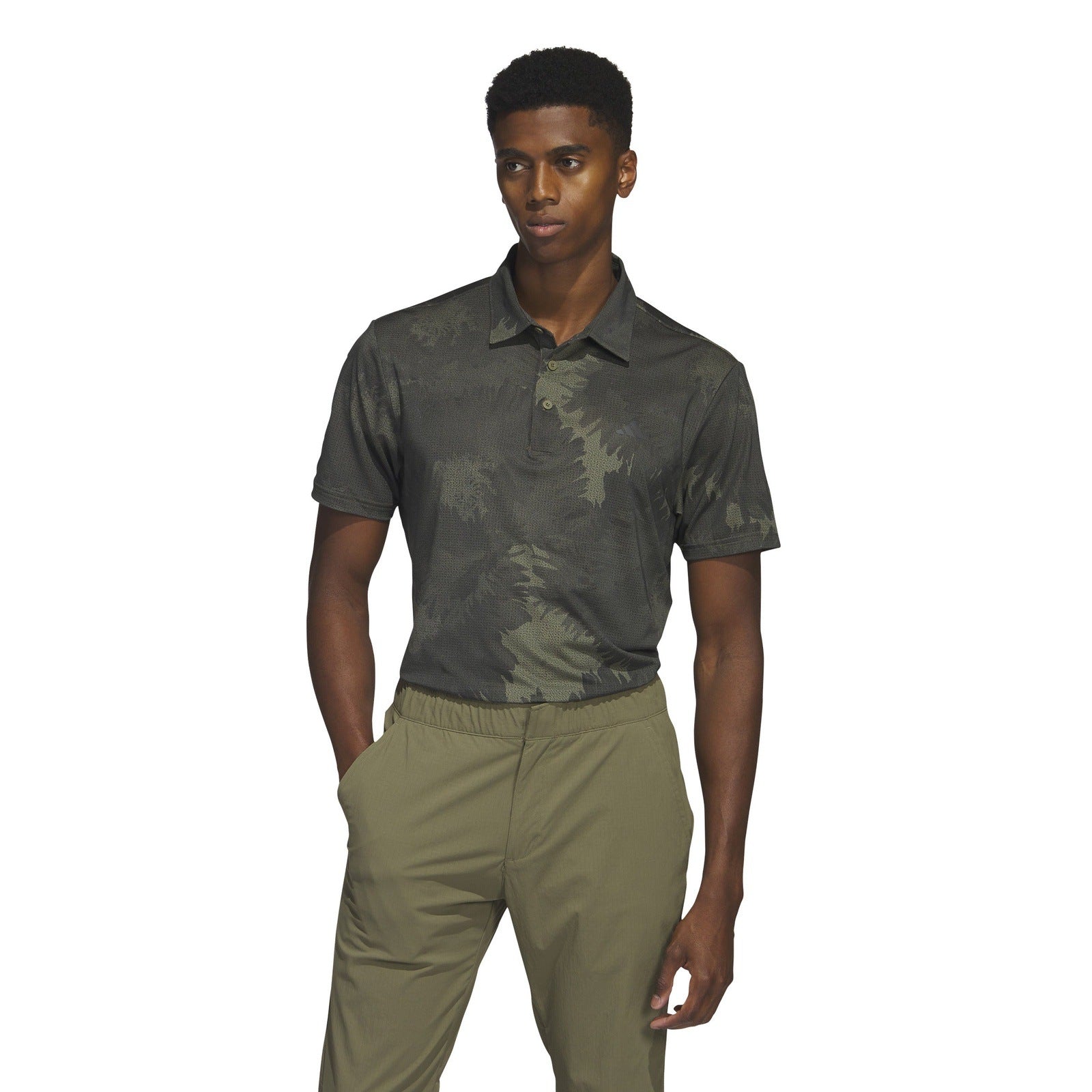 adidas Flower Mesh Print Golf Polo Shirt HS1129 – Image 2