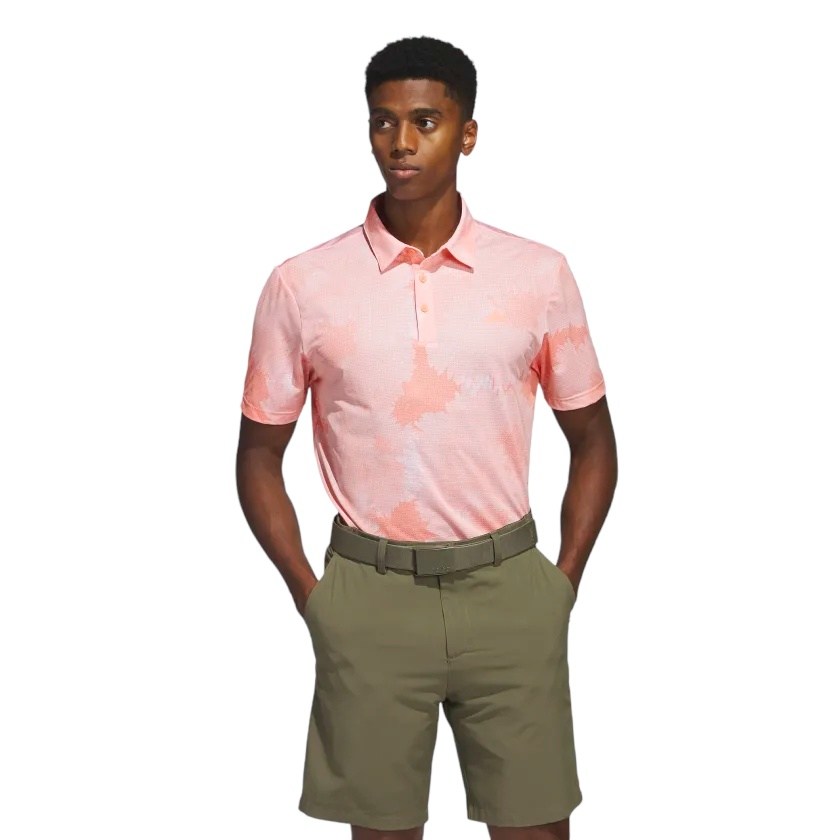 adidas Flower Mesh Print Golf Polo Shirt HS1130 – Image 2