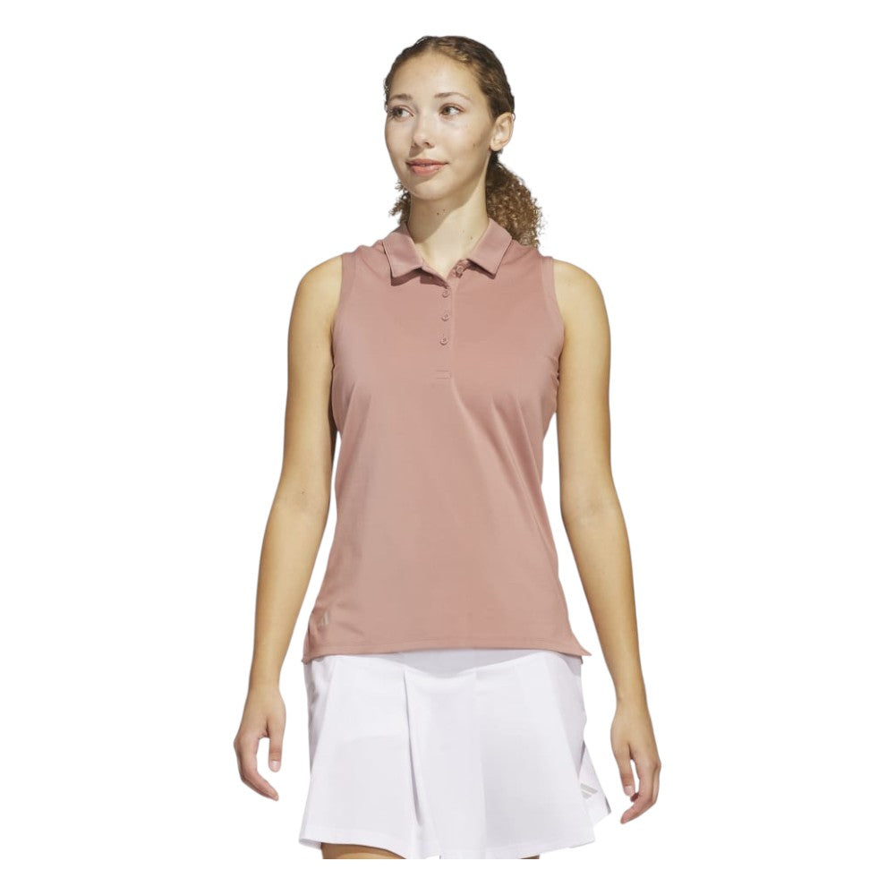 adidas Ladies Ultimate365 Solid Sleeveless Golf Polo Shirt JJ4409 – Image 2