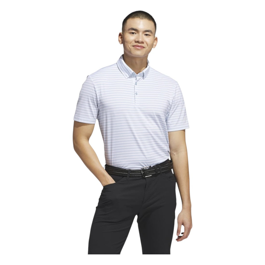 adidas Ultimate365 Stripe Golf Polo Shirt JP0475 – Image 2