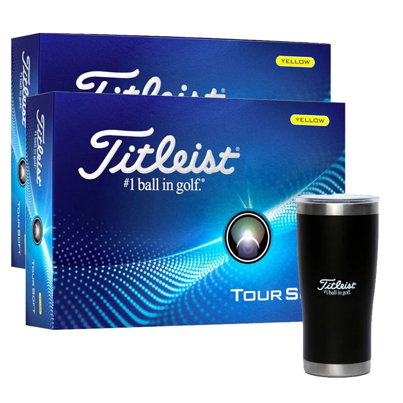 Titleist Tour Soft Yellow 2 Dozen Golf Balls + Free Gift – Image 2