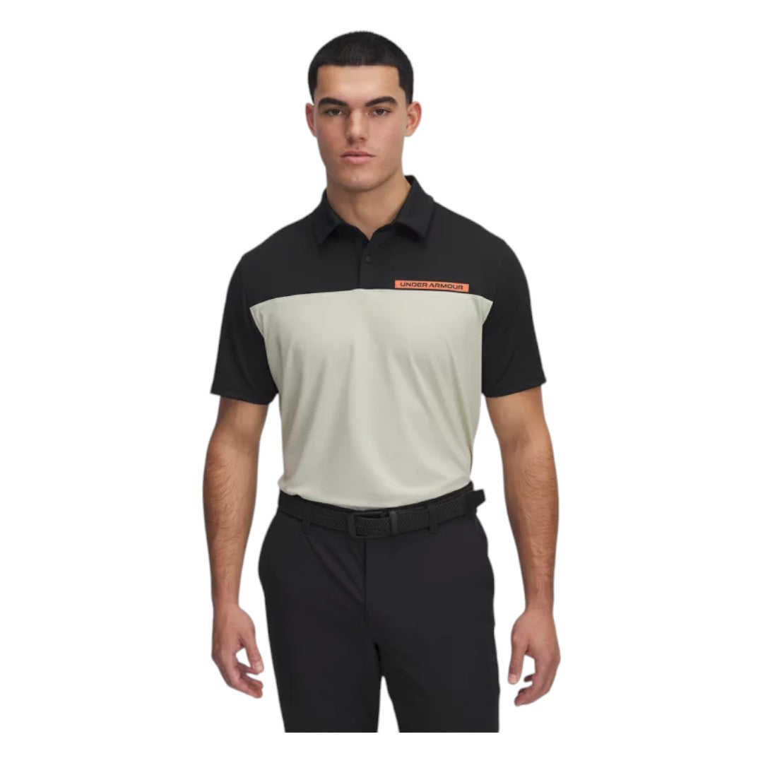 Under Armour Tee To Green Colour Block Golf Polo Shirt 1383139