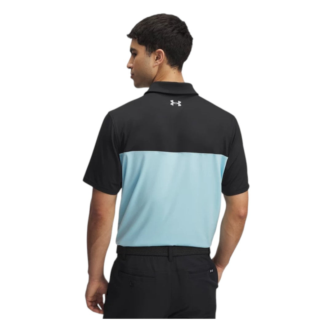 Under Armour Tee To Green Colour Block Golf Polo Shirt 1383139 – Image 2