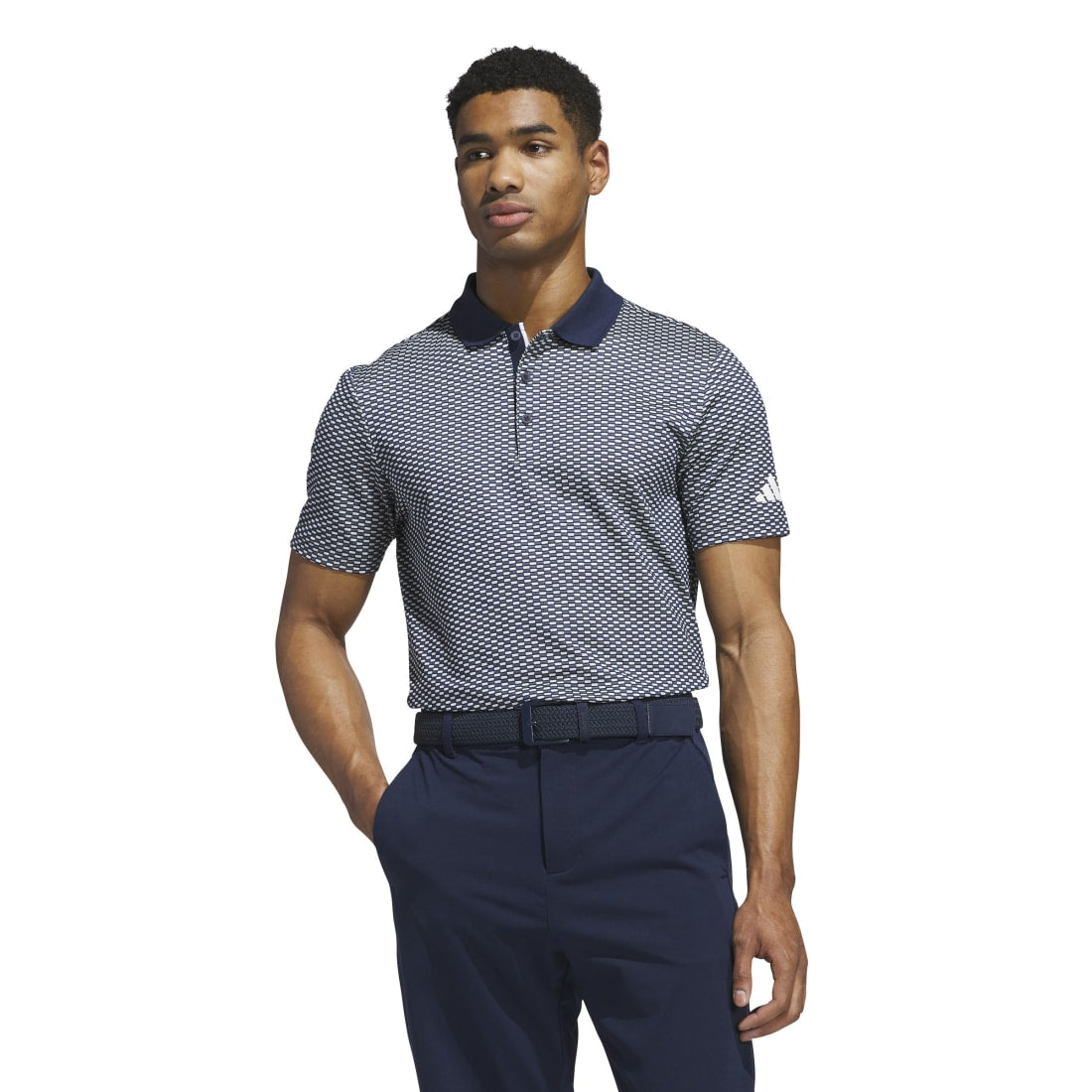 adidas Beyond Textured Golf Polo Shirt JH1344 – Image 2