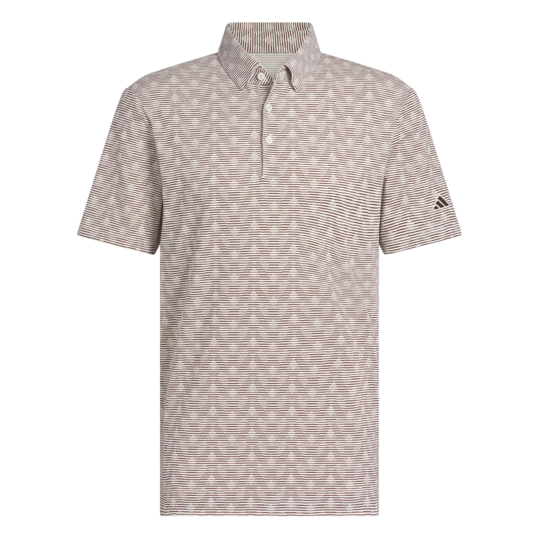 adidas Go-To Printed Stripe Golf Polo Shirt JF4931