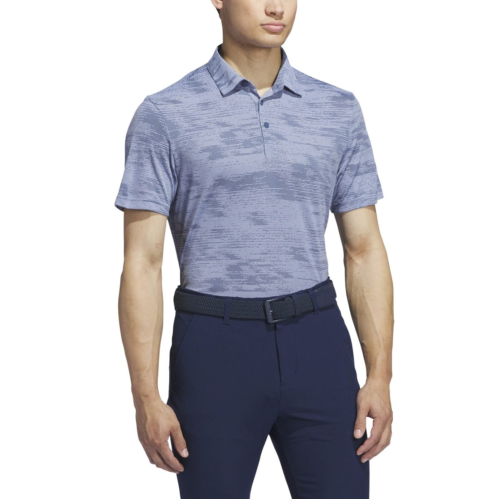 adidas Ultimate365 Textured Stripe Golf Polo Shirt IW1410 – Image 2