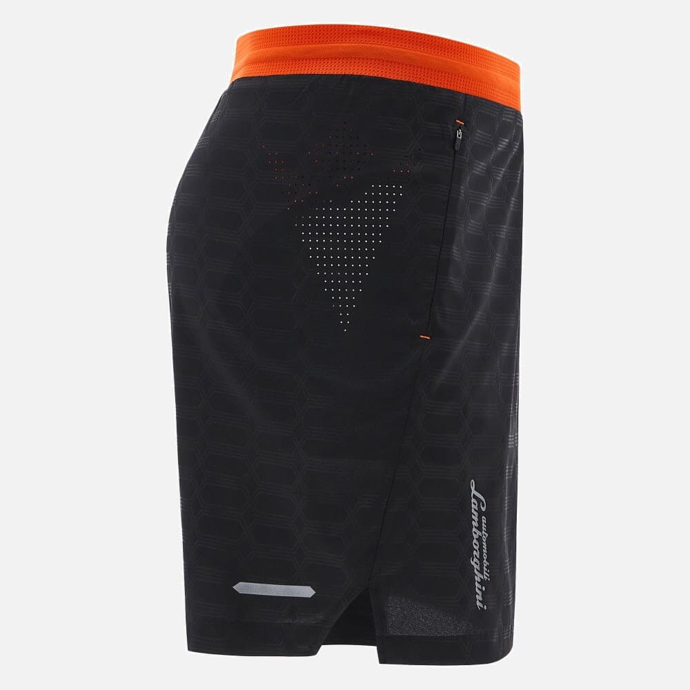 Automobili Lamborghini Men's Activewear Shorts - Black/Orange – Image 4