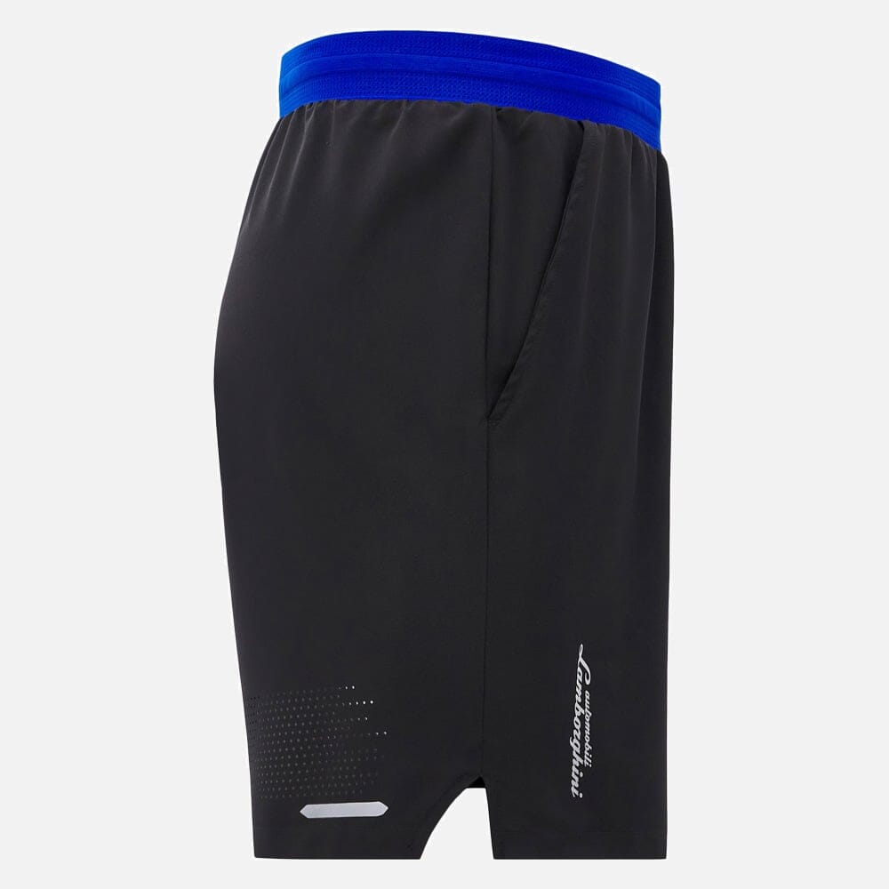 Automobili Lamborghini Men's Activewear Shorts - Black/Blue – Image 3