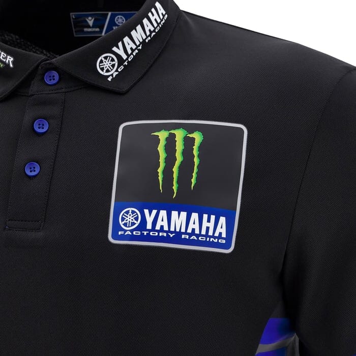 Monster Energy Yamaha 2025 Men's Team Replica Polo Shirt - Black – Image 3