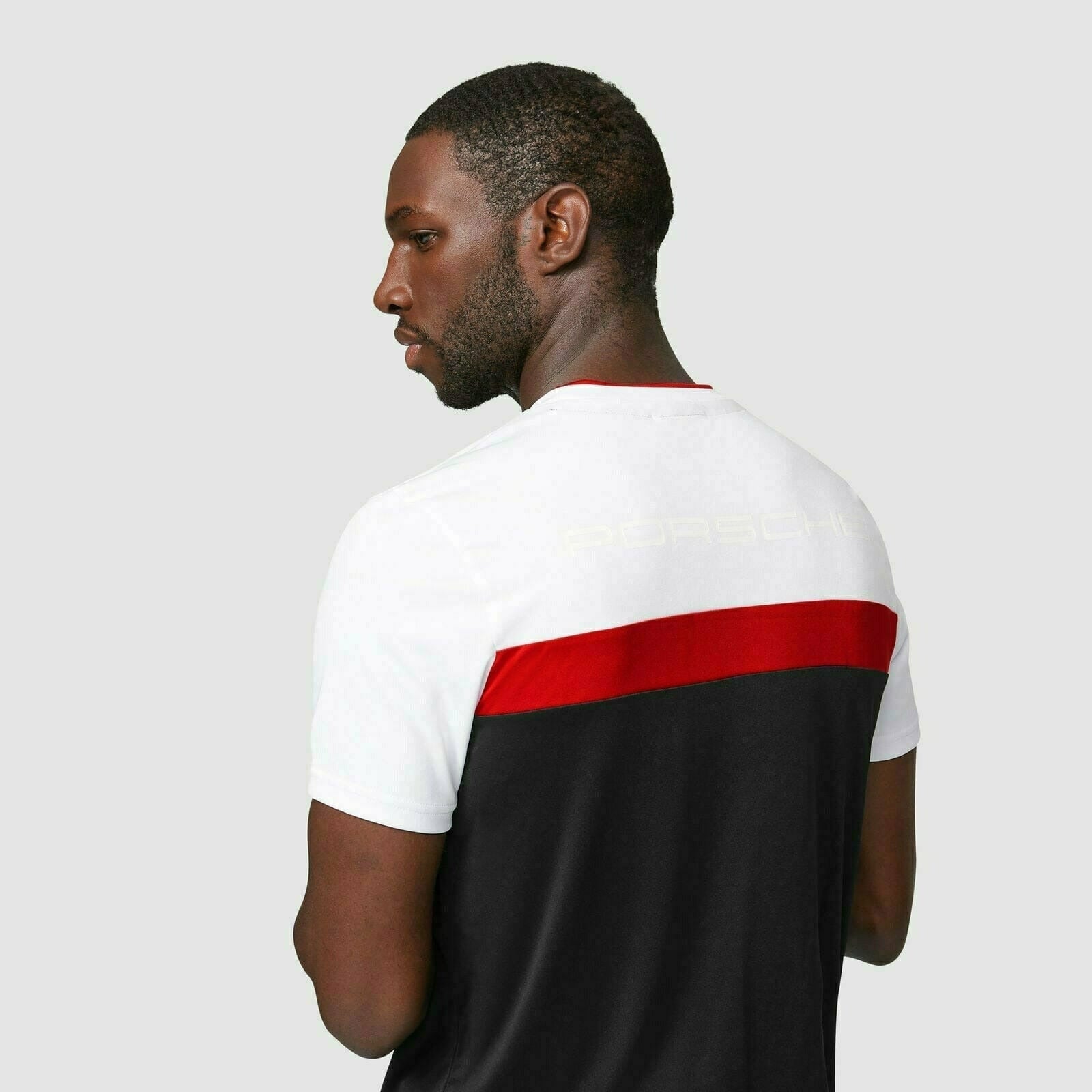Porsche Motorsport Men's Color Block T-Shirt- Black – Image 4