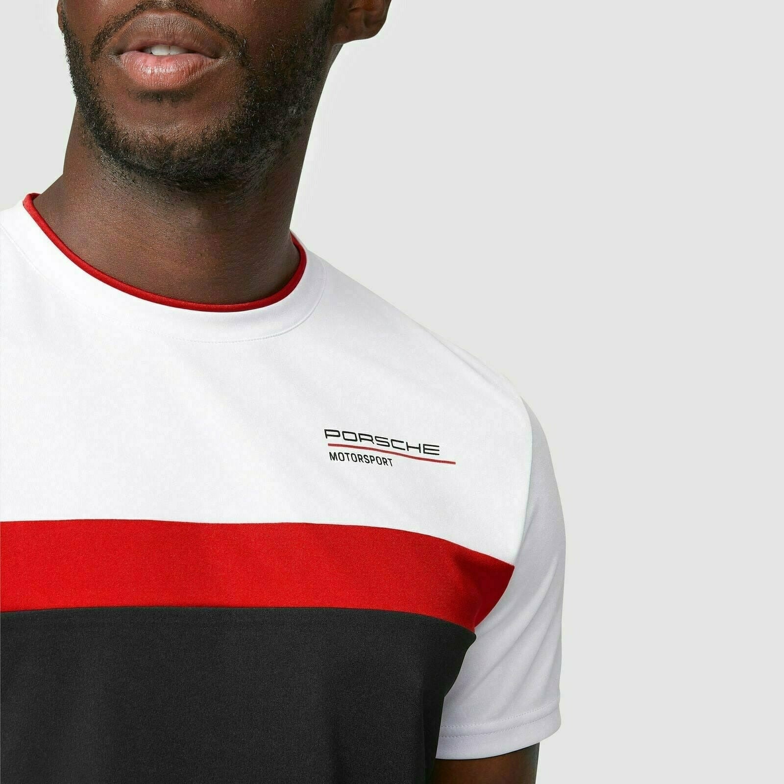 Porsche Motorsport Men's Color Block T-Shirt- Black – Image 5