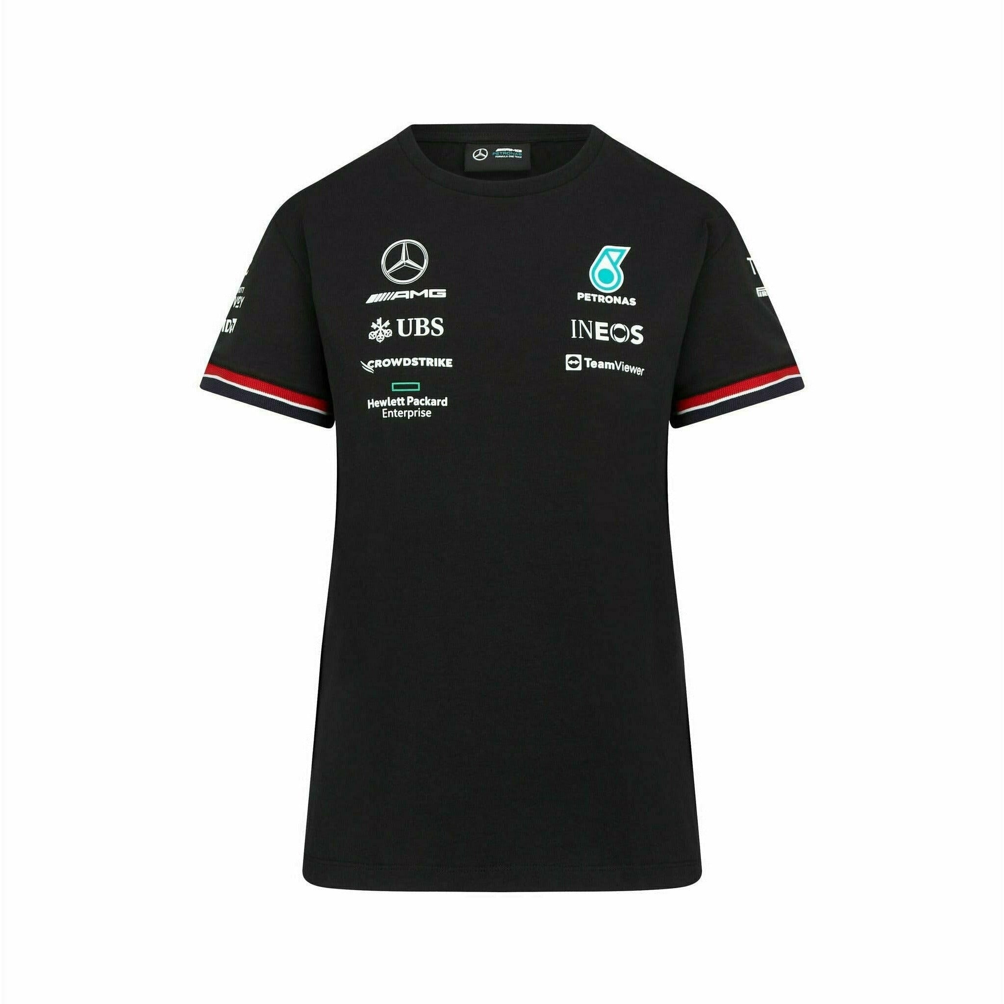 Mercedes Benz AMG Petronas F1 Women's Driver T-Shirt - Black/White – Image 2