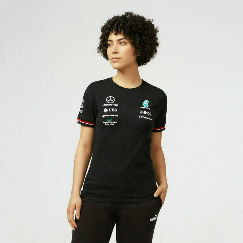Mercedes Benz AMG Petronas F1 Women's Driver T-Shirt - Black/White – Image 5