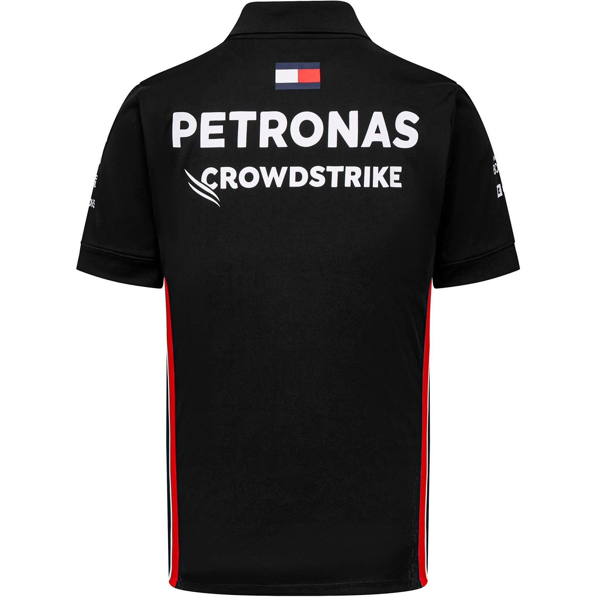 Mercedes AMG Petronas F1 Men's Team Polo - Black/White – Image 4
