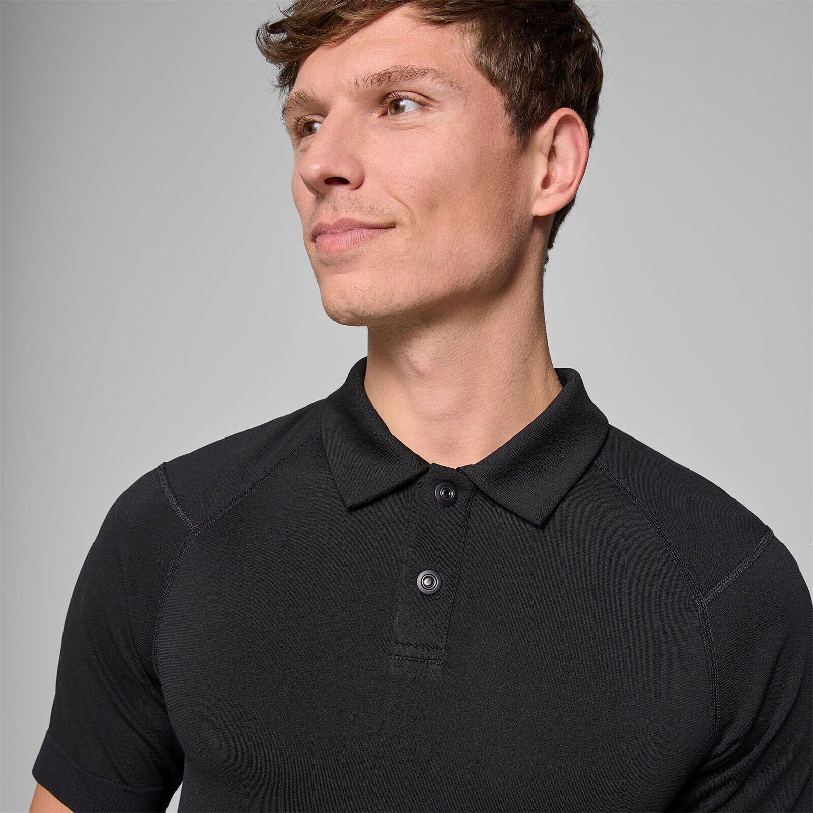Aston Martin F1 Tech Men's Seamless Polo Shirt - Black – Image 6