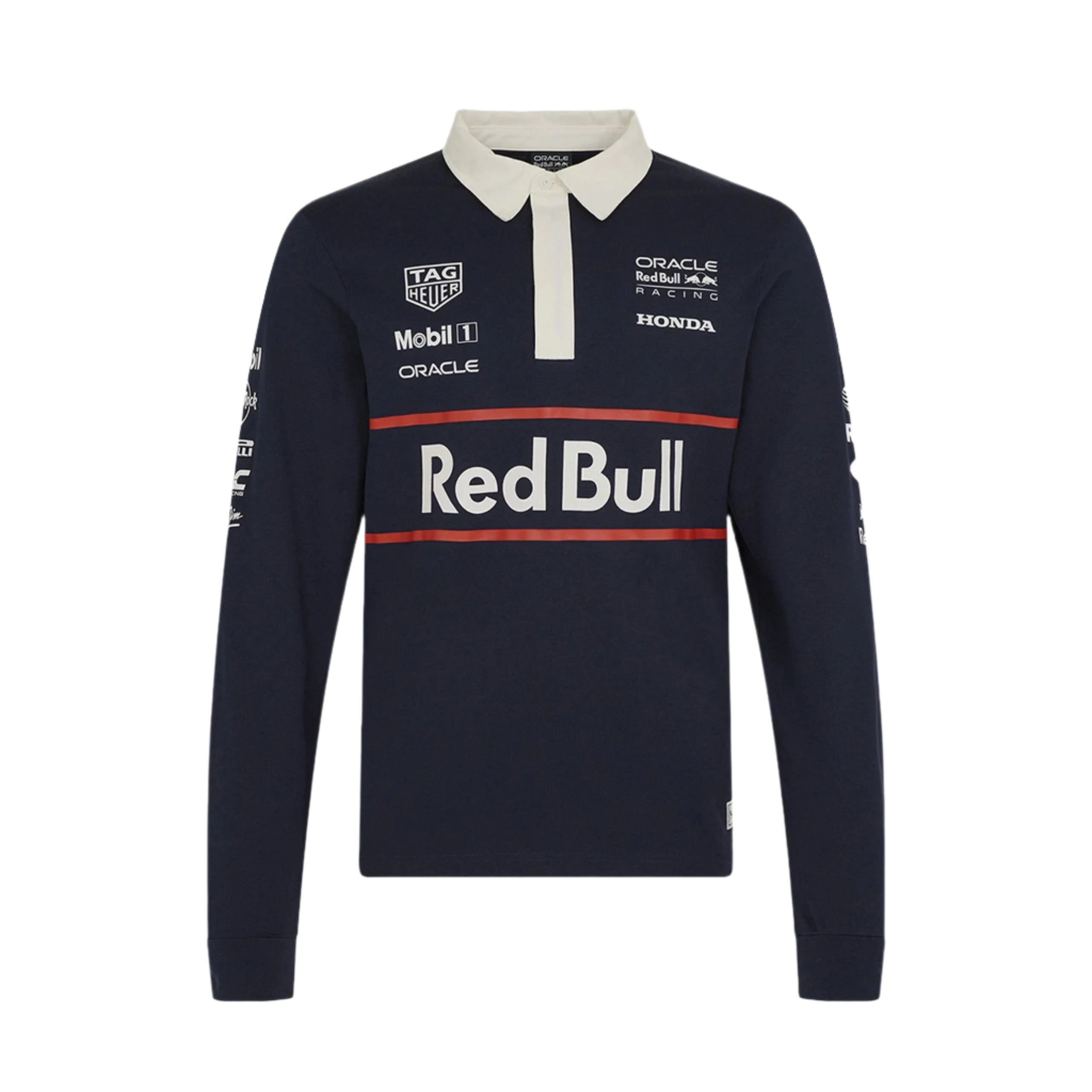 Red Bull Racing F1 Heritage Team Long Sleeve Polo Shirt - Navy