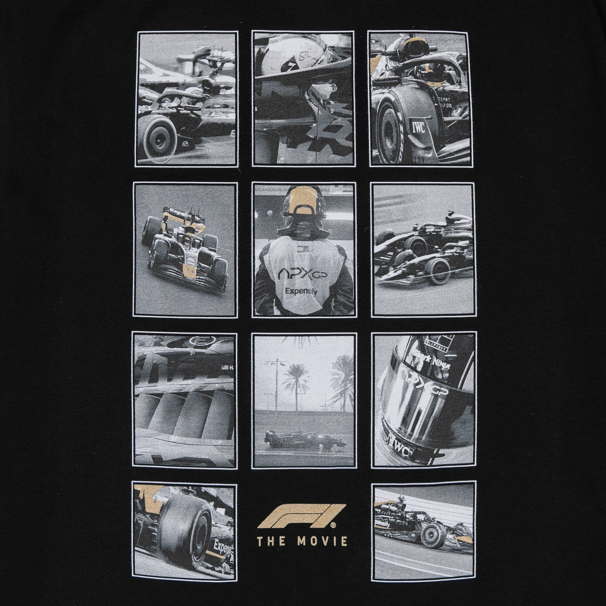 Formula 1 Movie APXGP Photo Collage T-Shirt - Black – Image 3