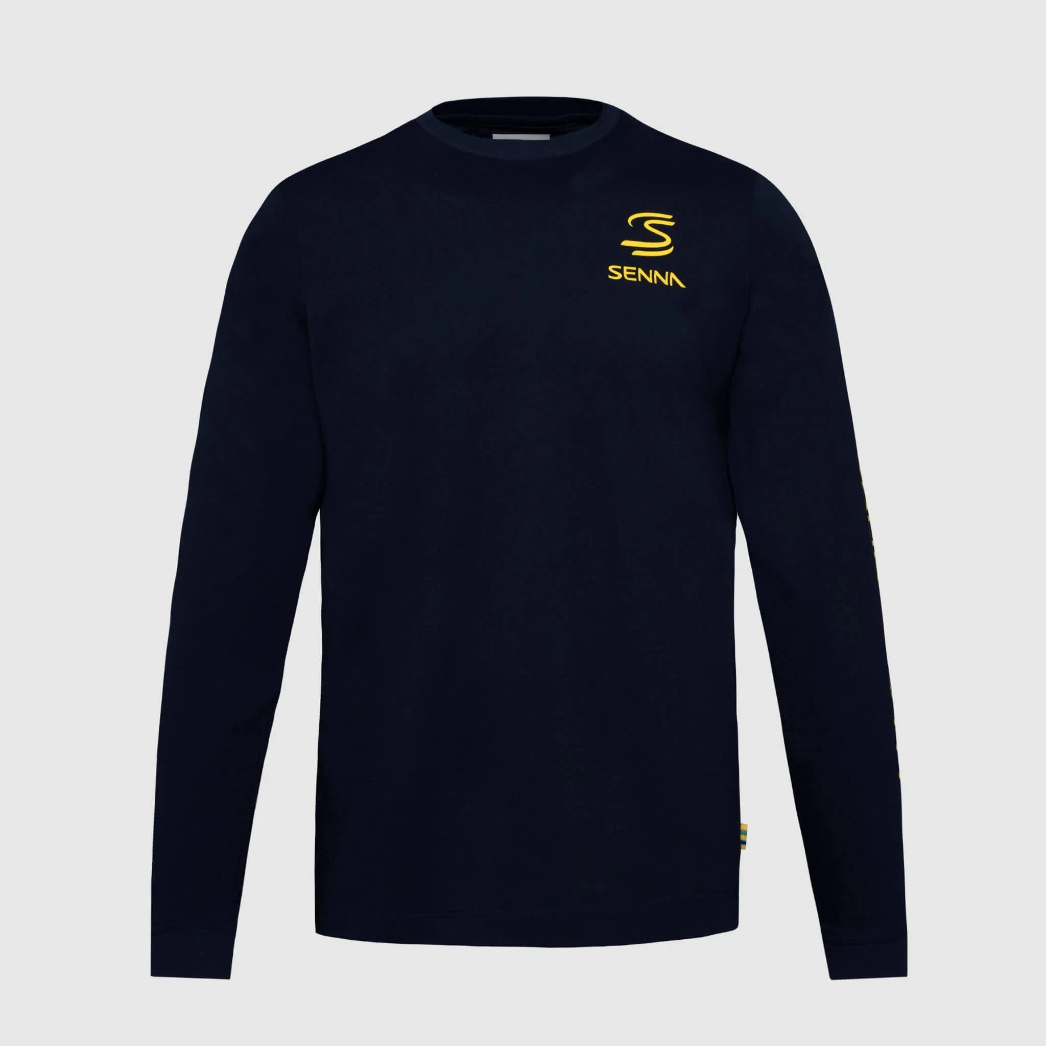 Ayrton Senna F1 Men's Legacy Long Sleeve T-Shirt - Navy/White