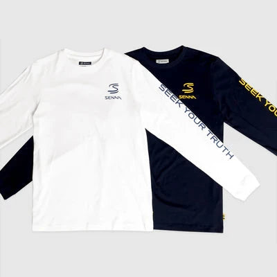 Ayrton Senna F1 Men's Legacy Long Sleeve T-Shirt - Navy/White – Image 6