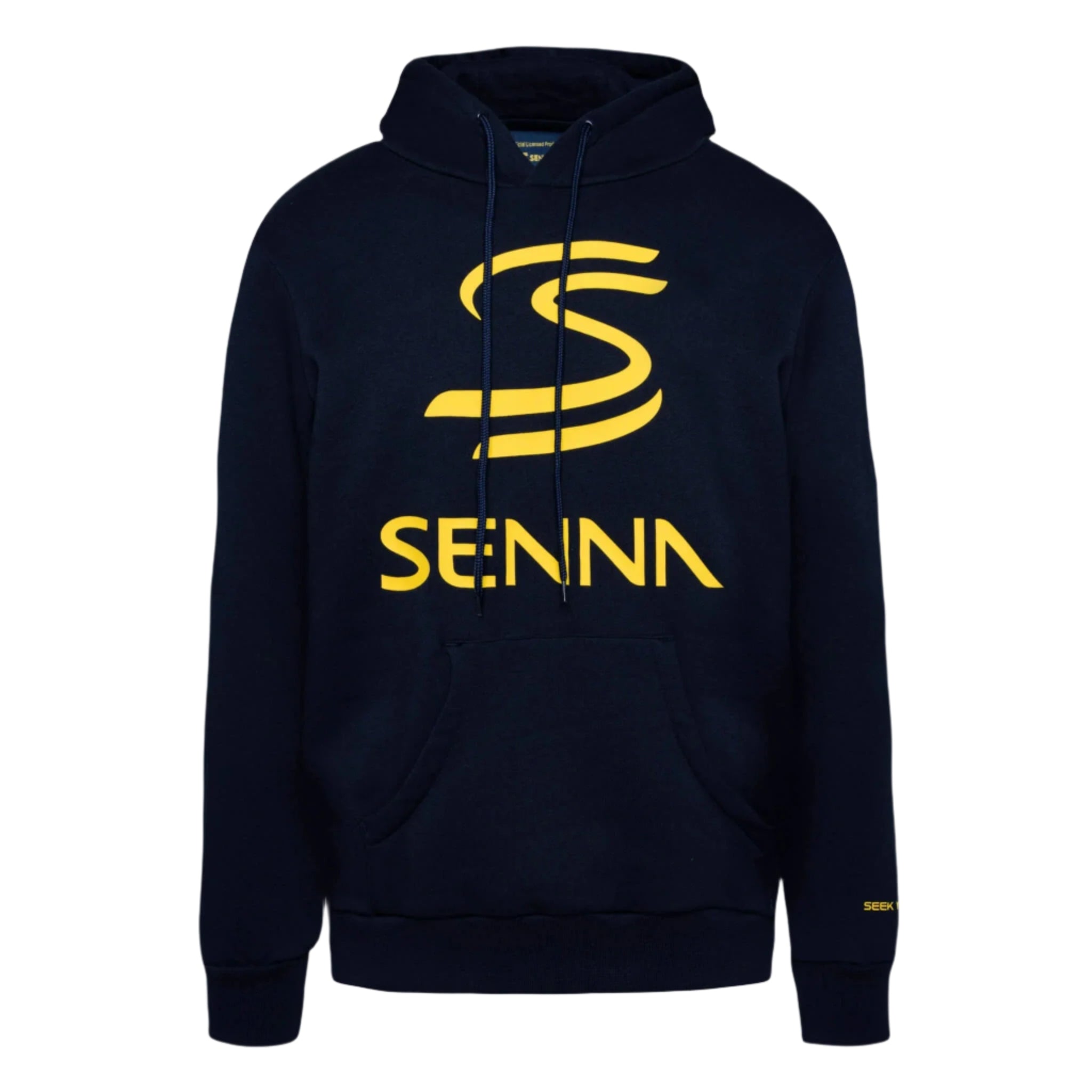 Ayrton Senna F1 Men's Legacy Pullover Hoodie - Navy/Gray Marble – Image 2