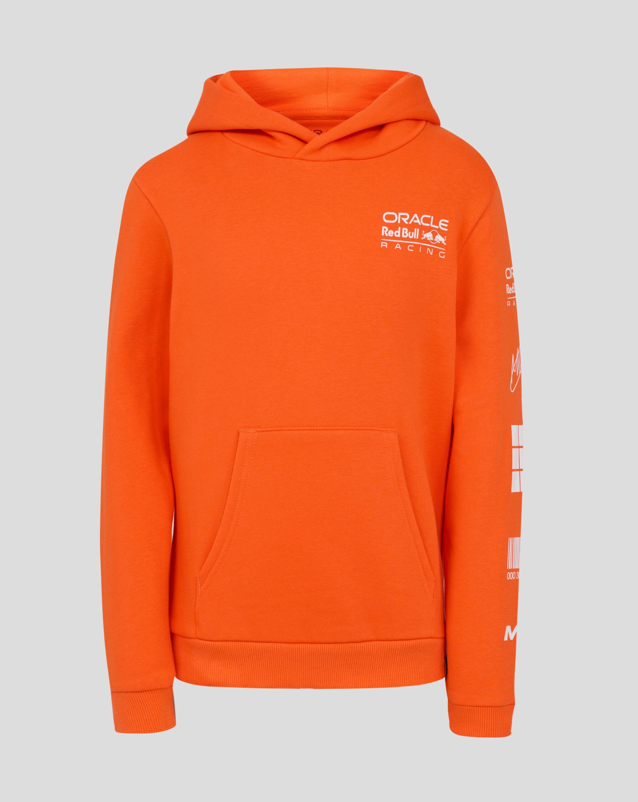 Red Bull Racing F1 Kids Max Verstappen Puzzle Pullover Hoodie - Youth Exotic Orange