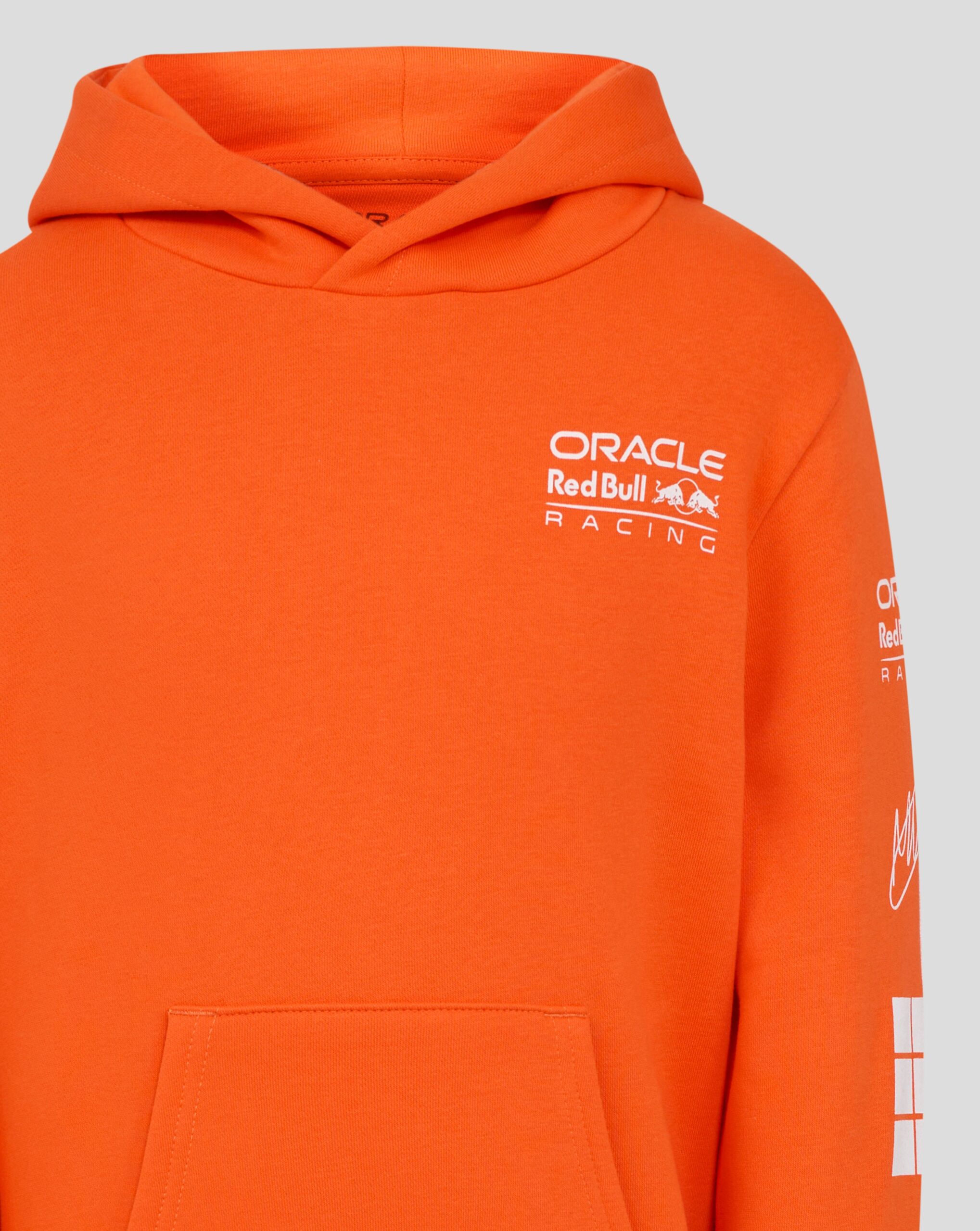 Red Bull Racing F1 Kids Max Verstappen Puzzle Pullover Hoodie - Youth Exotic Orange – Image 5