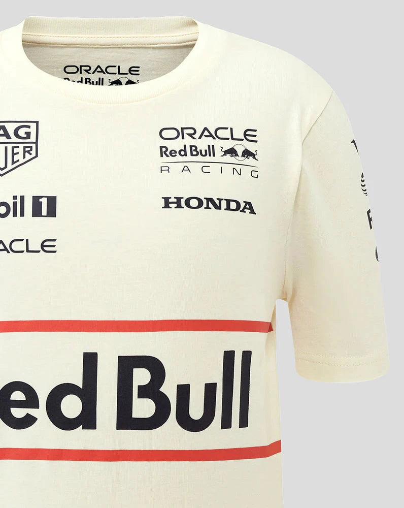 Red Bull Racing F1 Kids Heritage Team T-Shirt - Youth Egret – Image 4