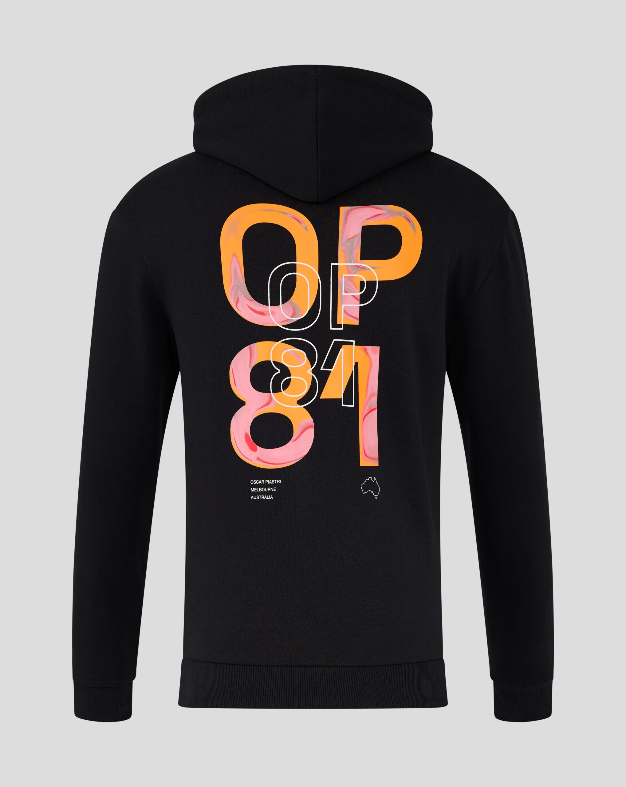McLaren F1 Men's Oscar Piastri Driver Hoodie - Egret/Caviar Black – Image 4