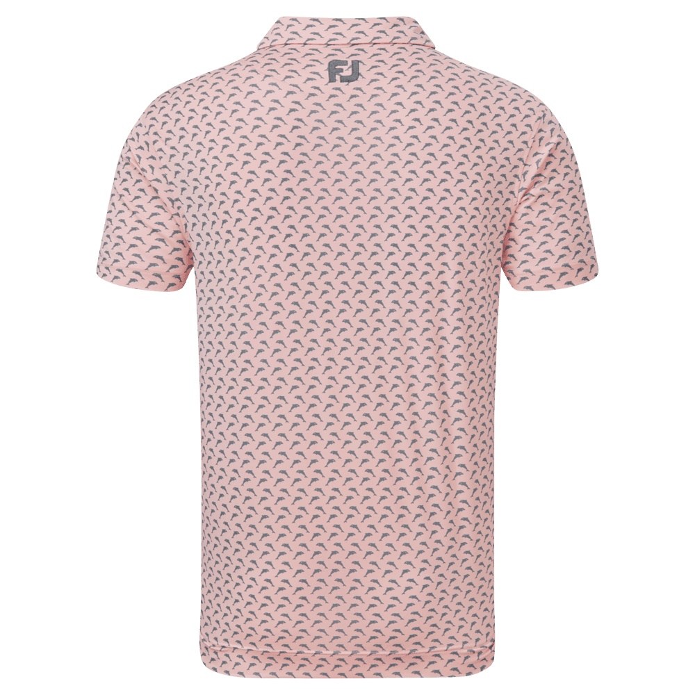 FootJoy Leaping Dolphins Print Lisle Golf Shirt 88352 – Image 2