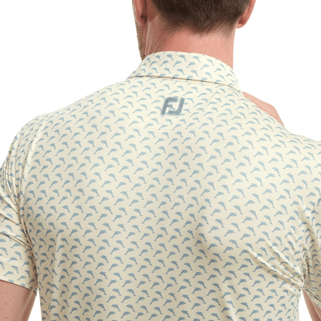 FootJoy Leaping Dolphins Print Lisle Golf Shirt 88354 – Image 5
