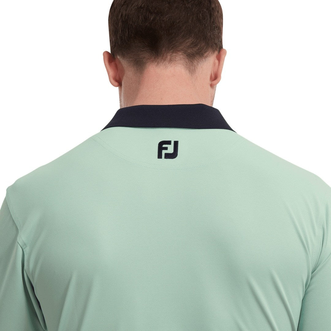 FootJoy Solid Stripe Placket Pique Golf Shirt 88380 – Image 5