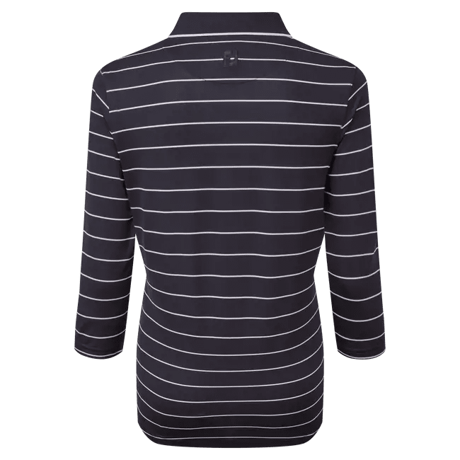 FootJoy Ladies 3/4 Sleeve Pinstripe Pique Golf Polo Shirt 88460 – Image 5