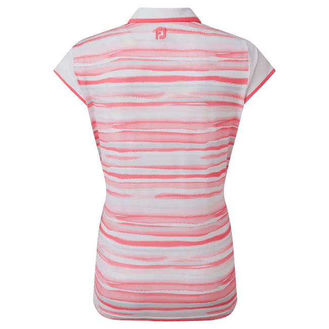 FootJoy Ladies Cap Sleeve Colour Block Lisle Golf Polo Shirt 88466 – Image 3