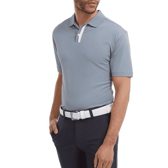 FootJoy Solid Stripe Placket Pique Golf Shirt 88381 – Image 4