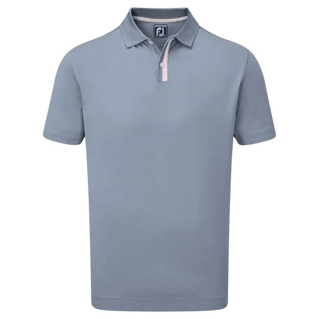 FootJoy Solid Stripe Placket Pique Golf Shirt 88381