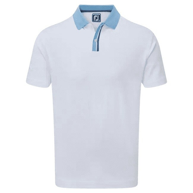 FootJoy Solid Stripe Placket Pique Golf Shirt 88382
