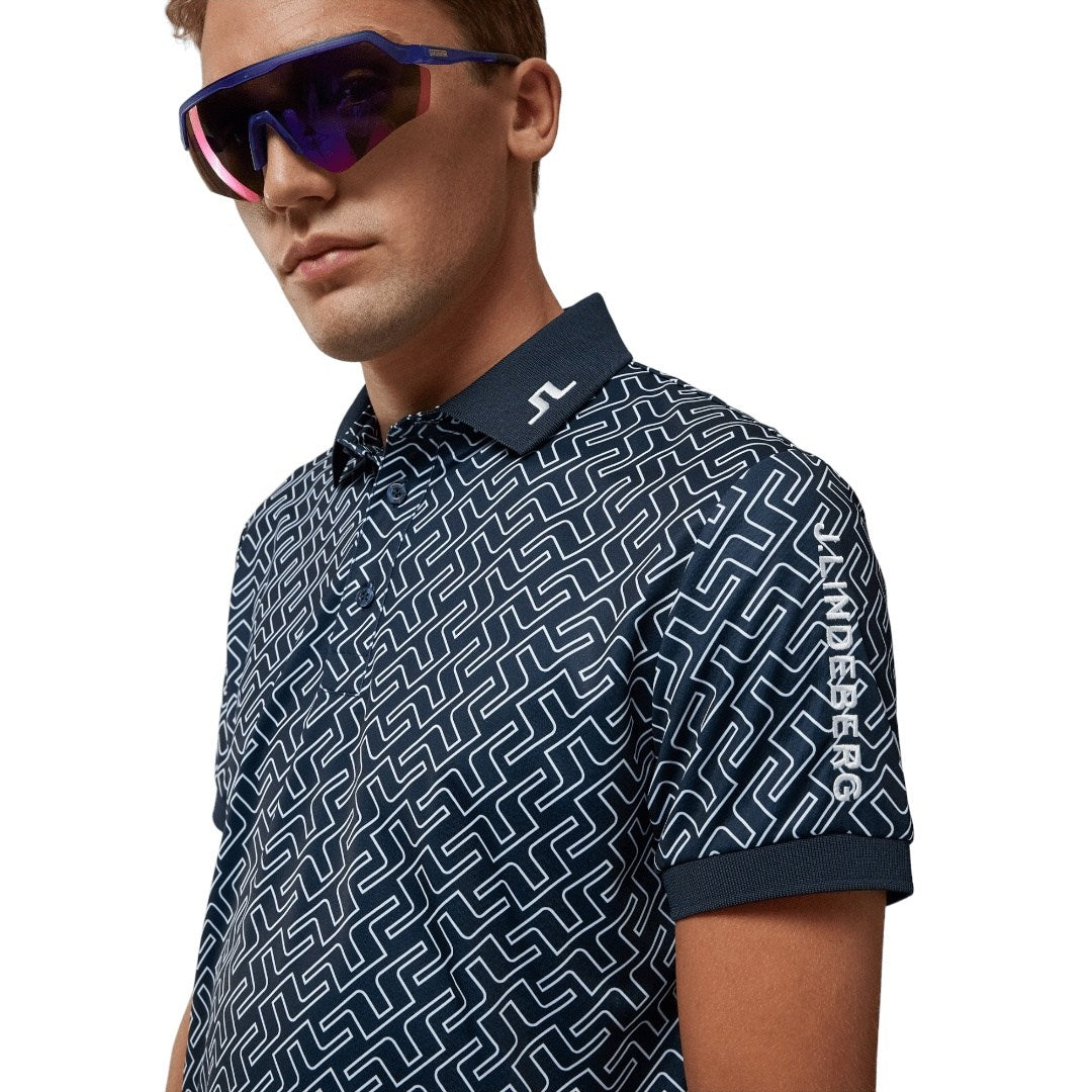 J.Lindeberg Tour Tech Print Golf Shirt GMJT07067 – Image 4