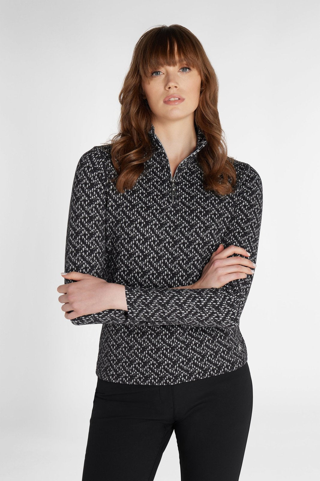 Green Lamb Ladies Kenza Jacquard Golf Top AG22943 – Image 3
