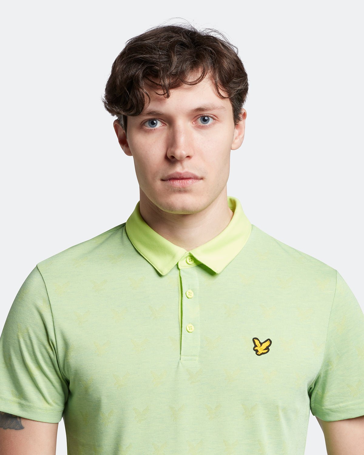 Lyle & Scott Jacquard Golf Polo Shirt SP1562G – Image 3