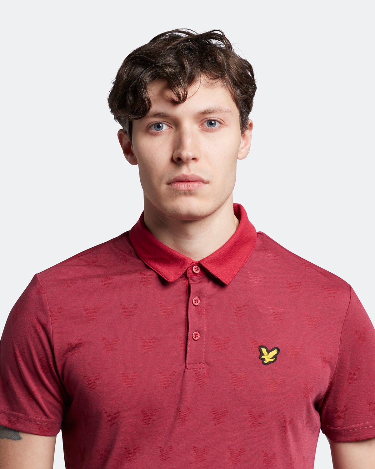 Lyle & Scott Jacquard Golf Polo Shirt SP1562G – Image 5
