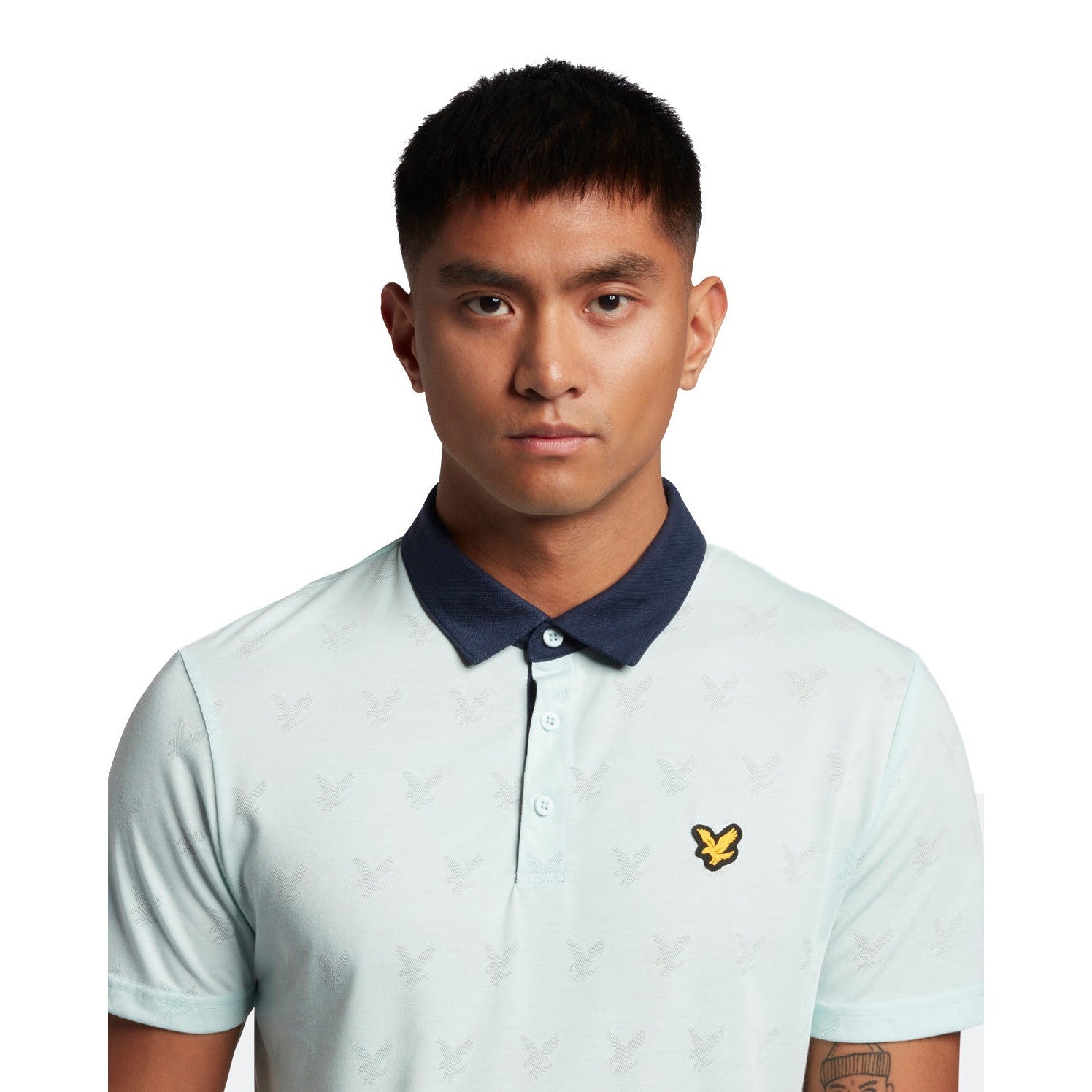 Lyle & Scott Jacquard Golf Polo Shirt SP1562G – Image 3