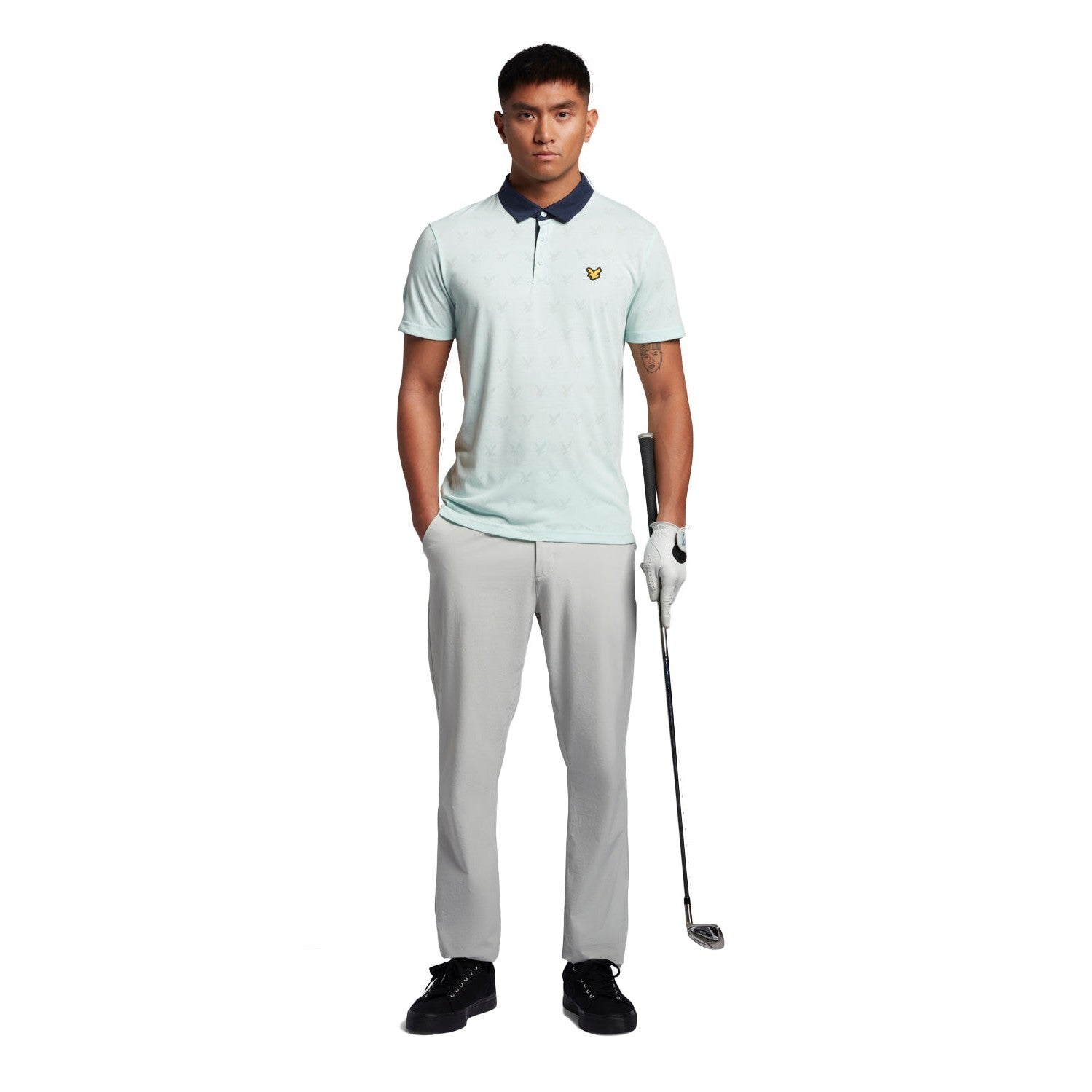 Lyle & Scott Jacquard Golf Polo Shirt SP1562G – Image 4