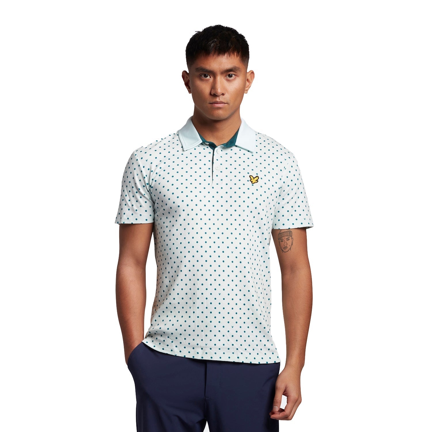 Lyle & Scott Lyle Polka Dot Golf Polo Shirt SP1665G