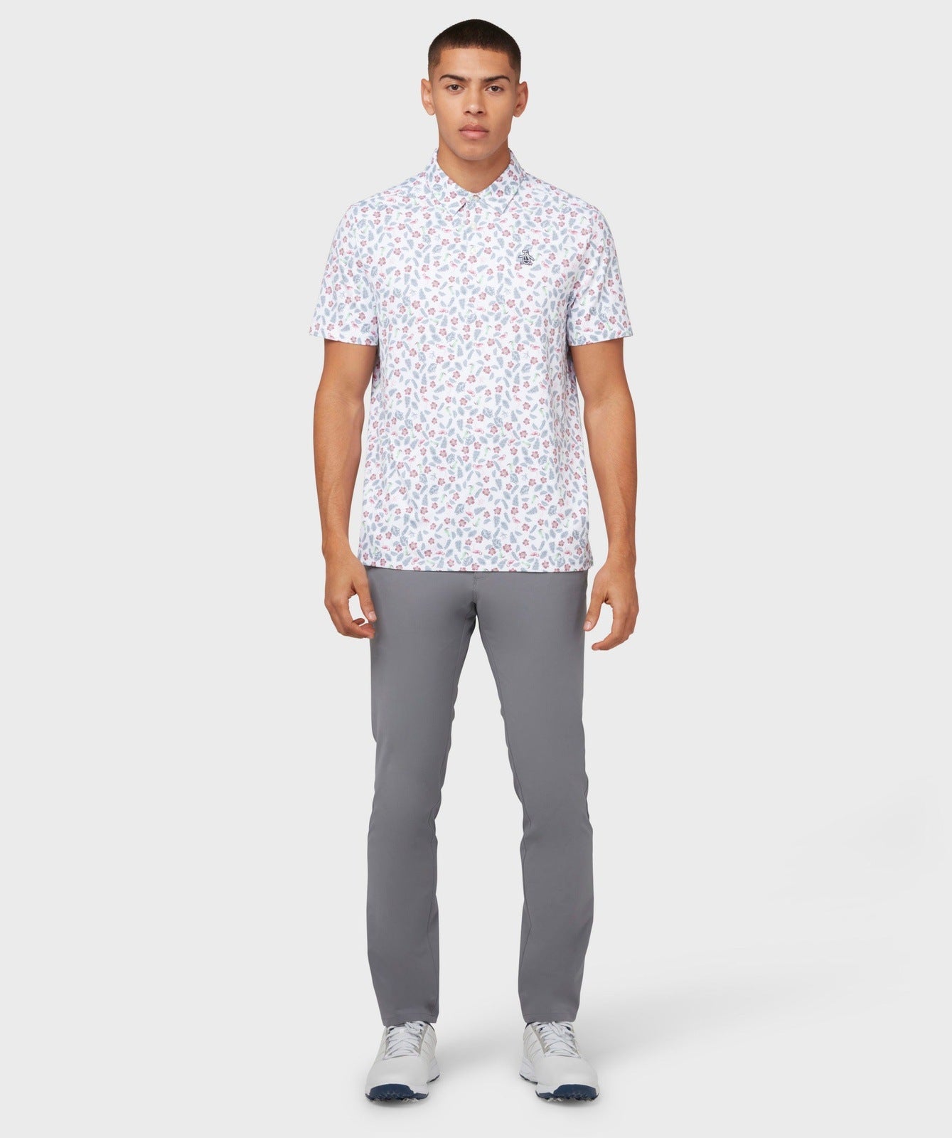 Original Penguin Whimsical Tropical Print Golf Polo Shirt OGKSC027 – Image 2