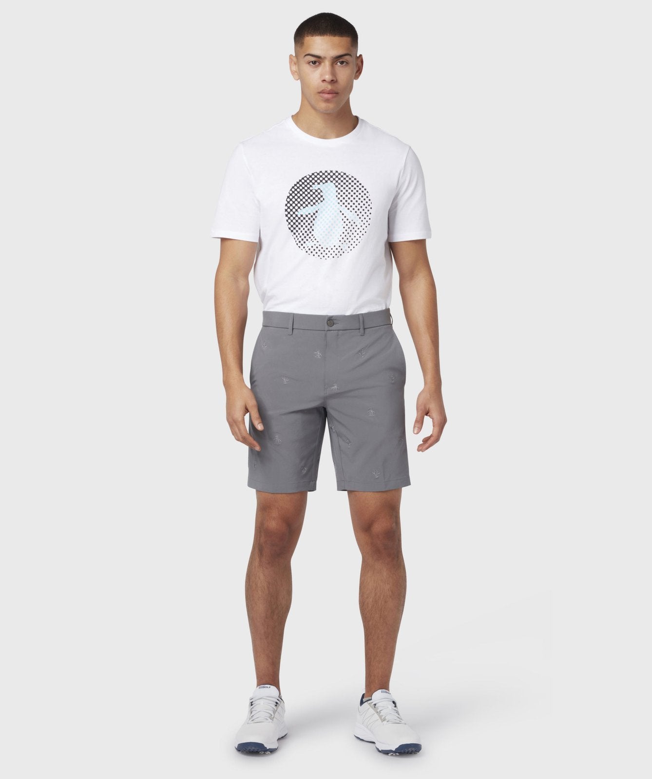 Original Penguin All-Over Embroidered Golf Shorts OGBSB083 – Image 3