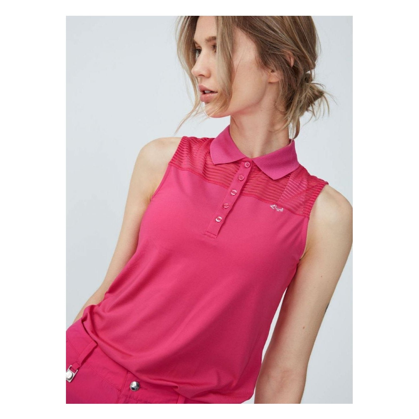 Rohnisch Ladies Miko Golf Sleeveless Polo Shirt 110169 – Image 2