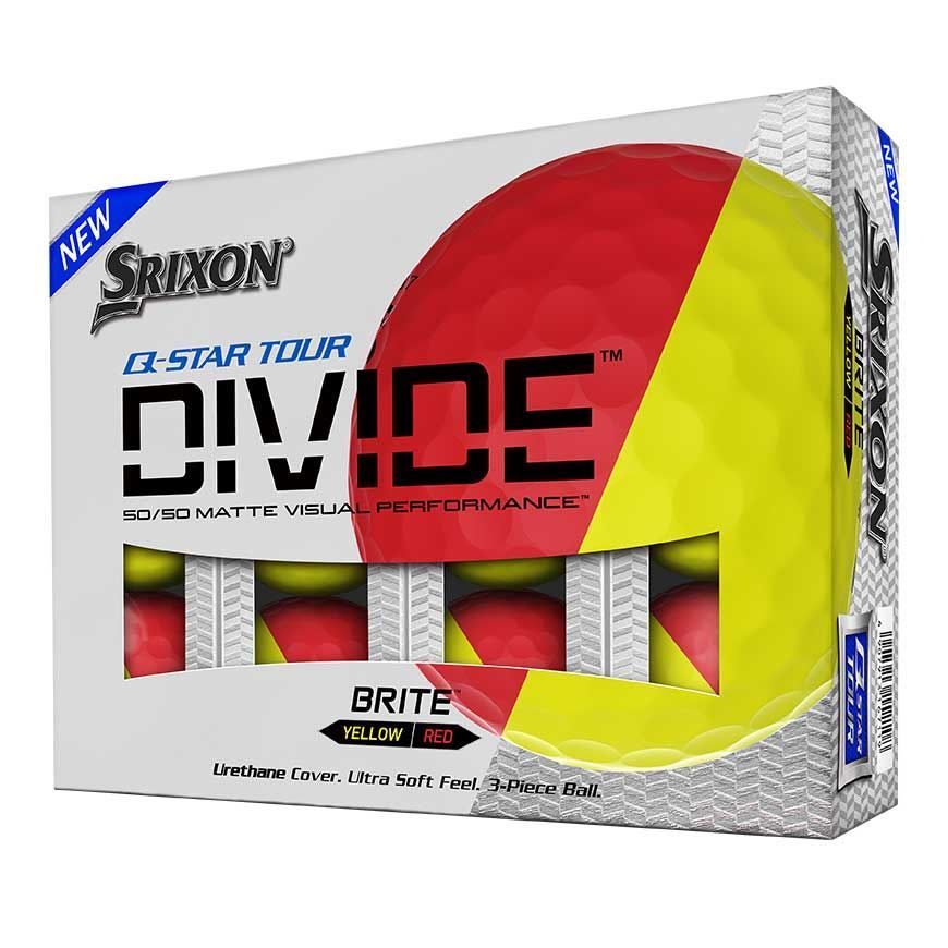 Srixon Q Star Tour Golf Balls Divide Yellow/Red