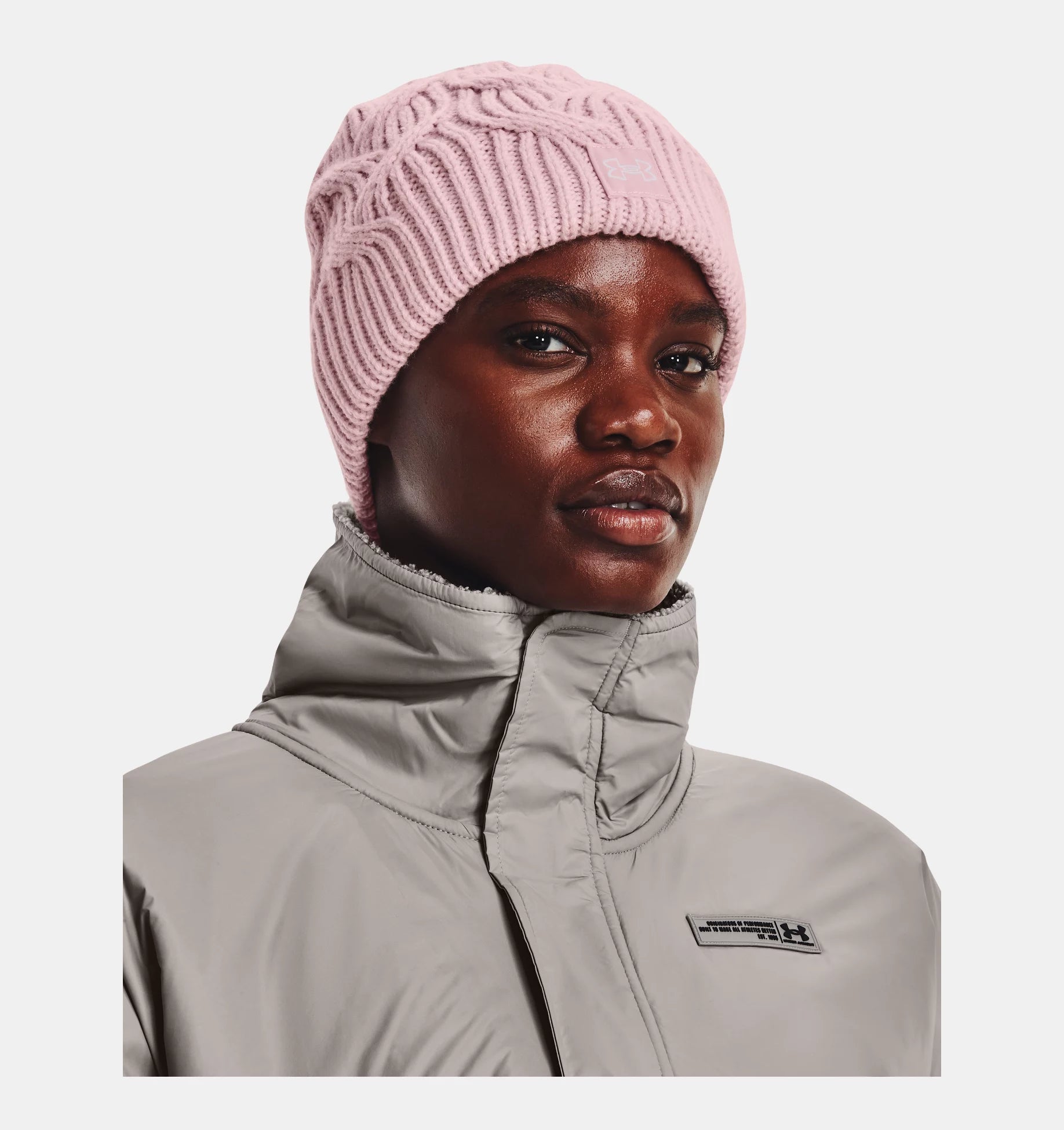 Under Armour Ladies Halftime Cable Knit Golf Beanie 1373099 – Image 3